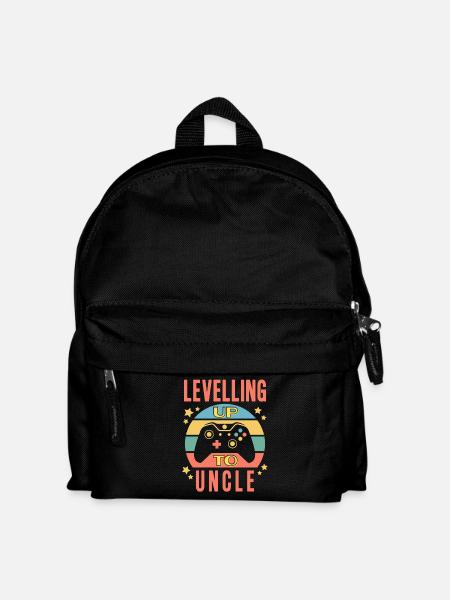 Werdender Onkel Bester Gamer Level Up Geschenk - Kinder Rucksack - Schwarz