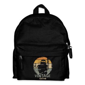 old vintage sailing ship - seas and ocean icon - Kids' Backpack - black - Front