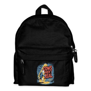 Chèvre avec bombe aérosol et vache folle disant - Sac à dos Enfant - noir - Devant