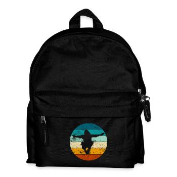 Parkour Sprung - Dynamisches Urban Design - Kinder Rucksack - Schwarz - Vorne