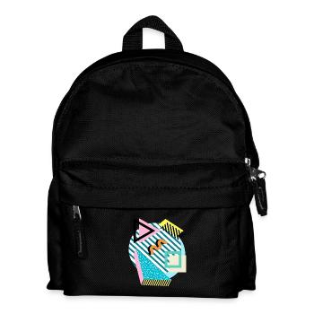Memphis Mix – Retro Shapes & Farben - Kinder Rucksack - Schwarz - Vorne