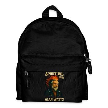 Spiritueller Punk Alan Watts Hemd - Kinder Rucksack - Schwarz - Vorne