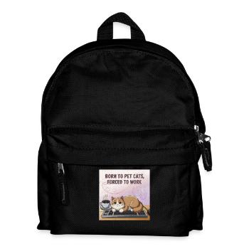 Travailleur amoureux des chats - Sac à dos Enfant - noir - Devant