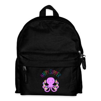Happy Summer Octopus Cute Kids Summer Octopus Cream - Kids' Backpack - black - Front
