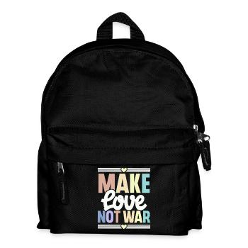 Faites l’amour, pas la guerre - Sac à dos Enfant - noir - Devant