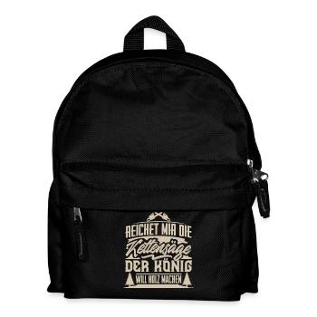 Holzfäller - Kinder Rucksack - Schwarz - Vorne