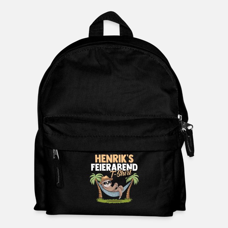 Faultier Henrik - Kinder Rucksack - Schwarz