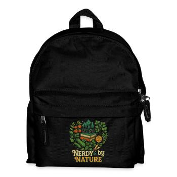 Nerdy By Nature Retro Illustration - Kinder Rucksack - Schwarz - Vorne