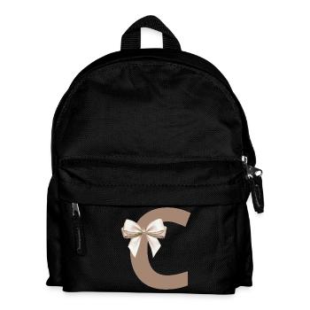 Lettre C Nœud - Sac à dos Enfant - noir - Devant