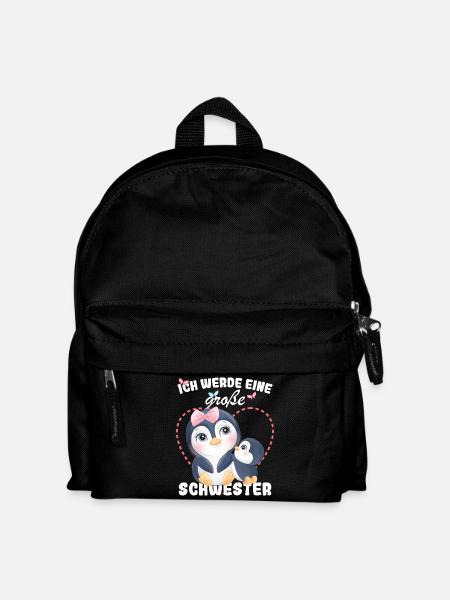 Nachwuchs Verkünden Ich Werde Große Schwester 2027 - Kinder Rucksack - Schwarz