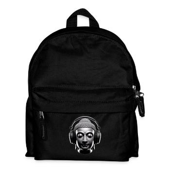 Bouddha avec casque Mindfulness Musique Boho Zen - Sac à dos Enfant - noir - Devant