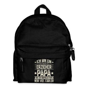 Erzieher Papa - Kinder Rucksack - Schwarz - Vorne
