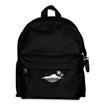 Curacao Island with Palm Trees Dream Vacation Destination - Kids' Backpack - black - Front