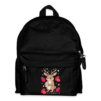 Jackalope Erdbeer Milchshake - Kinder Rucksack - Schwarz - Vorne