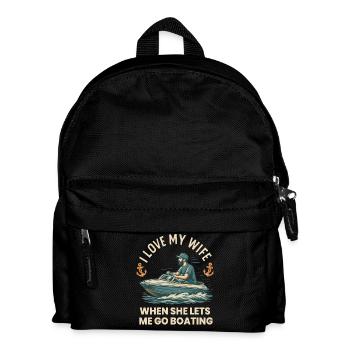 J’aime ma femme bateau dire capitaine - Sac à dos Enfant - noir - Devant