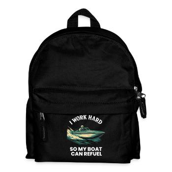 Je travaille dur pour ravitailler mon bateau Capitaine - Sac à dos Enfant - noir - Devant