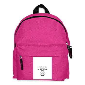 Age Sayings Humor Design - Kids' Backpack - fuchsia - Front