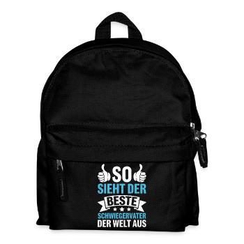 So Sieht Der Beste Schwiegervater Der Welt Aus - Kinder Rucksack - Schwarz - Vorne