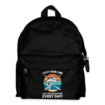 Pêche Pêche Tous les jours Aimer - Sac à dos Enfant - noir - Devant