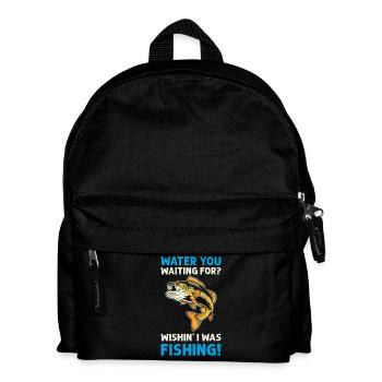 Fishing Fishing Fish Bait Fisherman - Kids' Backpack - black - Front
