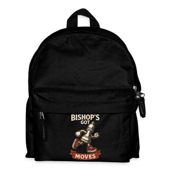 Bishop Got Moves Chess Player Board Game - Kids' Backpack - black - Front