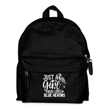 Juste une fille qui aime les hérons bleus - Sac à dos Enfant - noir - Devant