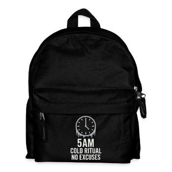 Cold showers Mental hardness Cold exposure - Kids' Backpack - black - Front