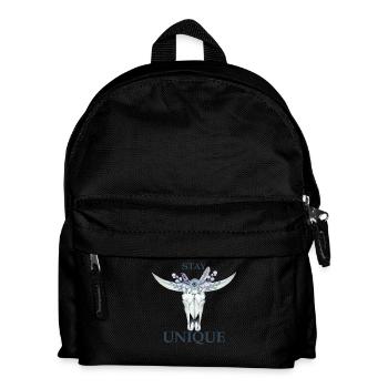 Staying Unique Boho Bull Skull Floral Stay - Kids' Backpack - black - Front