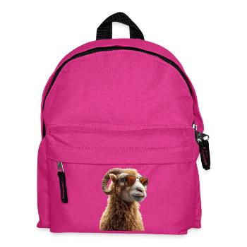 Widder Mufflon Aries Wilde Schafe Männliches Schaf - Kinder Rucksack - Fuchsia - Vorne