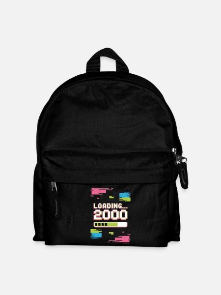 Retro Loading 2000 Pixel - Kinder Rucksack - Schwarz