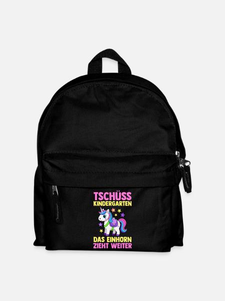 Kita Abgänger Einschulung Einhorn Schulkind - Kinder Rucksack - Schwarz