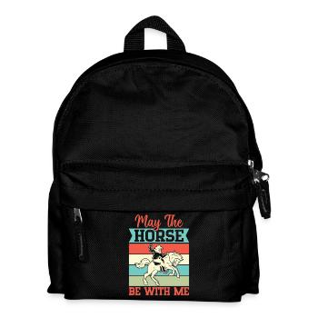 Western Rider Horse Be With Me Cowgirls Rodeo - Kids' Backpack - black - Front