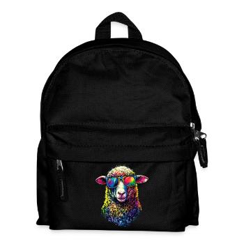Sheep Lamb Sheep Domestic Sheep Shepherd Sweet Sheep - Kids' Backpack - black - Front