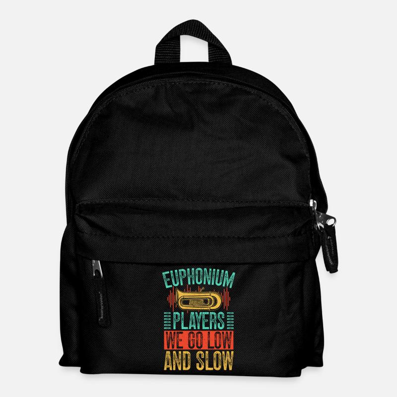 Euphonium We Go Low & Slow Baritone Marching Band - Kinder Rucksack - Schwarz