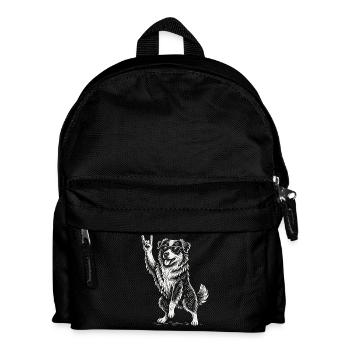 Rockmusik Lustiger Australischer Schäferhund Heavy - Kinder Rucksack - Schwarz - Vorne