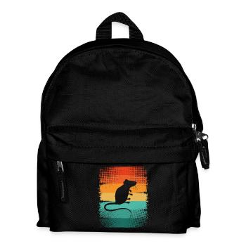 Ratte - Kinder Rucksack - Schwarz - Vorne