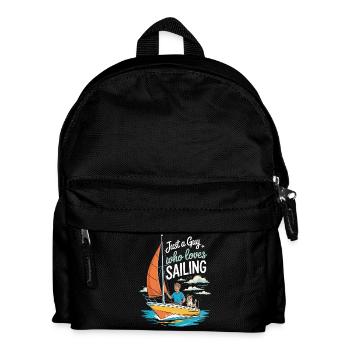 Juste un gars qui aime la voile – Sail Design - Sac à dos Enfant - noir - Devant
