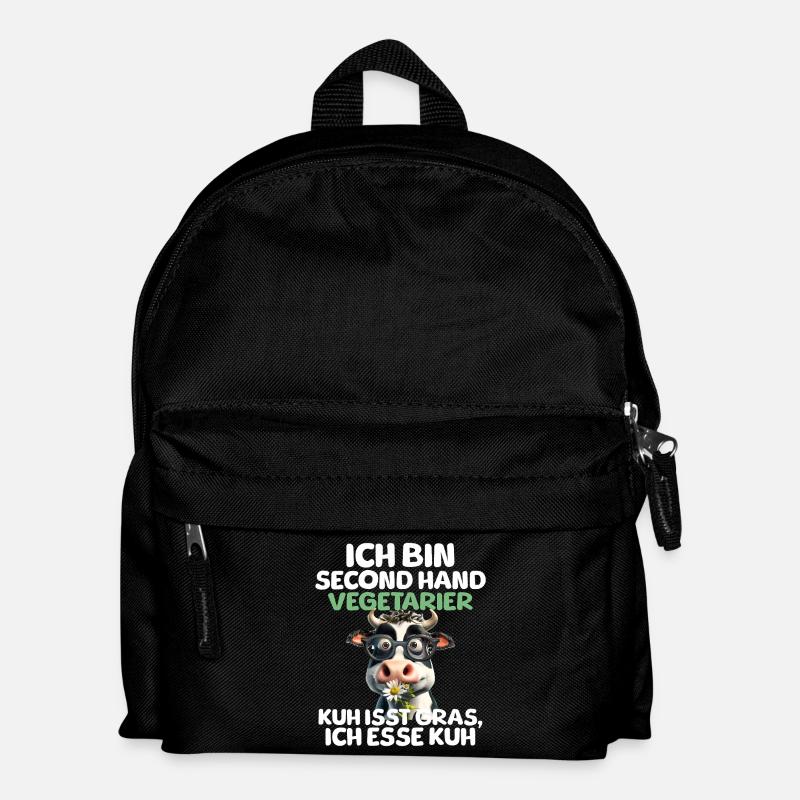 Second Hand Vegetarian - Kids' Backpack - black