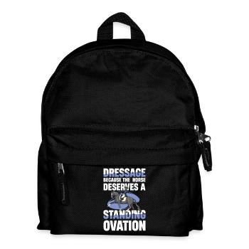 Dressur Weil Das Pferd Einen Applaus Verdient - Kinder Rucksack - Schwarz - Vorne