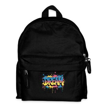 Un design de graffiti DREAM plein de couleurs et de motivation - Sac à dos Enfant - noir - Devant