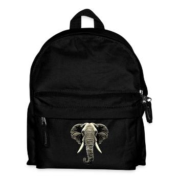 Trompe d’éléphant Afrique Safari Wilderness Éléphant - Sac à dos Enfant - noir - Devant