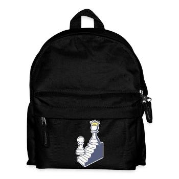 Schachspieler Bauer Zu Dame Reise - Kinder Rucksack - Schwarz - Vorne