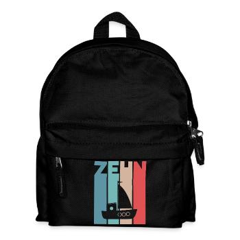 10 Jahre Segelschiff - Kinder Rucksack - Schwarz - Vorne