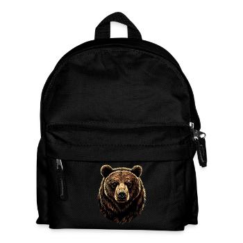 Brown Bear, Grizzly Bear, Bear Brothers, Forest, Wild Bears - Kids' Backpack - black - Front