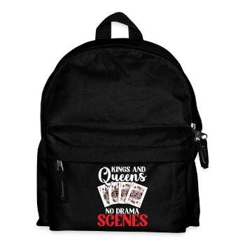 Pinochle Trick Taking Game Drama King Queen - Kinder Rucksack - Schwarz - Vorne