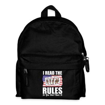 Funny Pinochle Card Player USA Drapeau - Sac à dos Enfant - noir - Devant