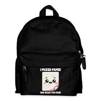 Picked Paper Rules The Game - Scissors Stone Paper - Kids' Backpack - black - Front
