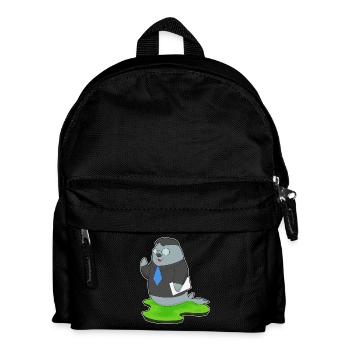 Seehund Sekretärin Papier Büro - Kinder Rucksack - Schwarz - Vorne
