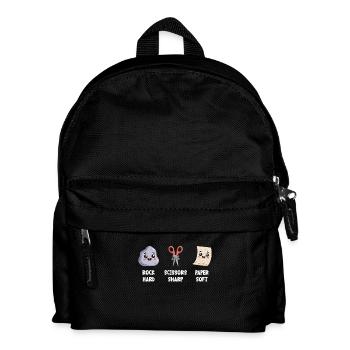 Scissors Stone Paper Kawaii Toy Figures - Kids' Backpack - black - Front