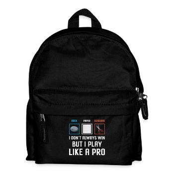Schere Stein Papier Professioneller Gewinner - Kinder Rucksack - Schwarz - Vorne